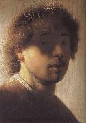 Sjalvportratt at about 21 ars alder Rembrandt